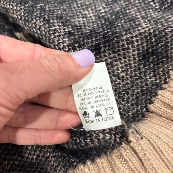 Dreamers by Debut Open Front Cardigan Sweater Pink Eyelet Animal Print Medium - Picture 9 of 12